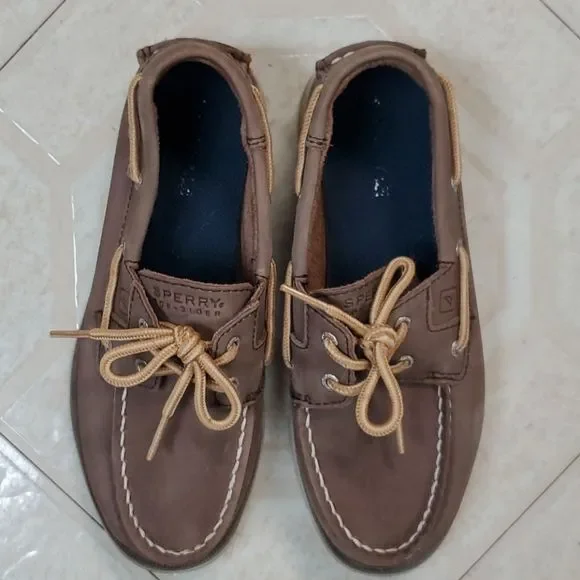 Sperry boys Top Sider Leeward Boat Shoes 1.5 excellent condition - Picture 2 of 6